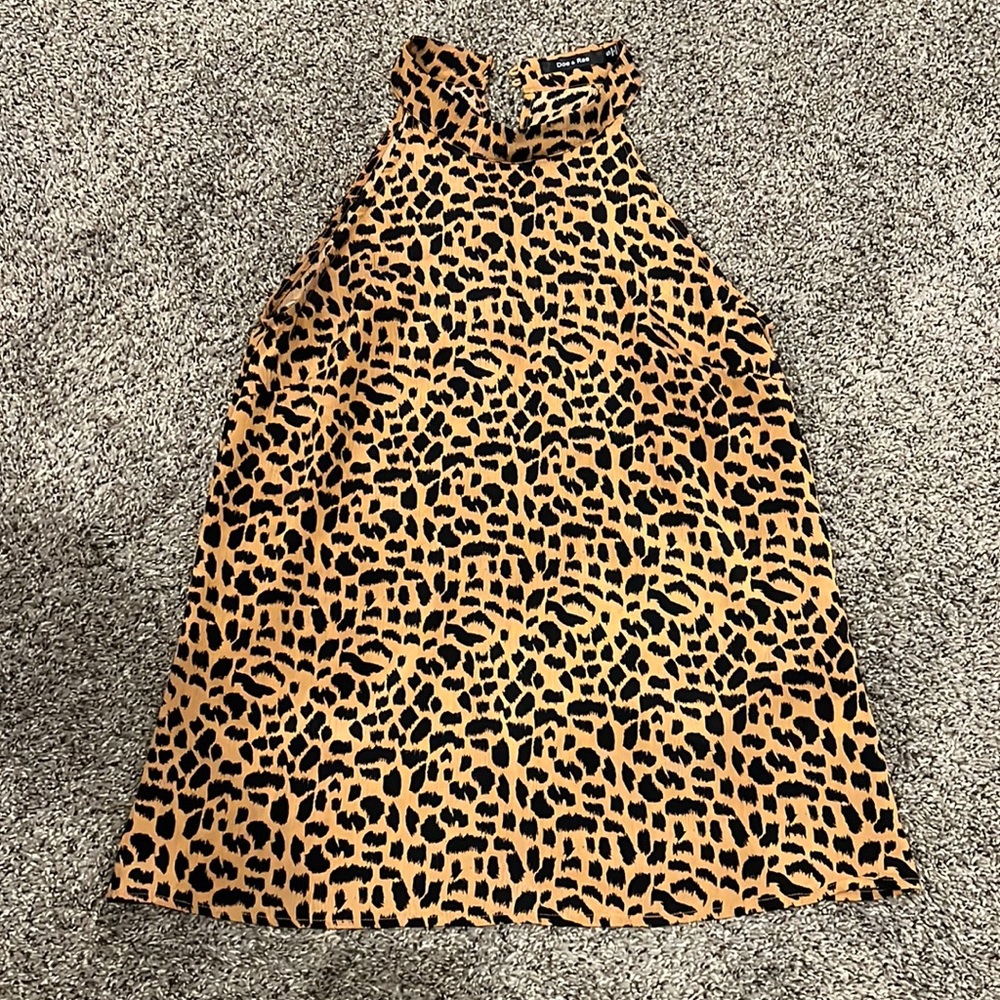 Cheetah print sleeveless blouse